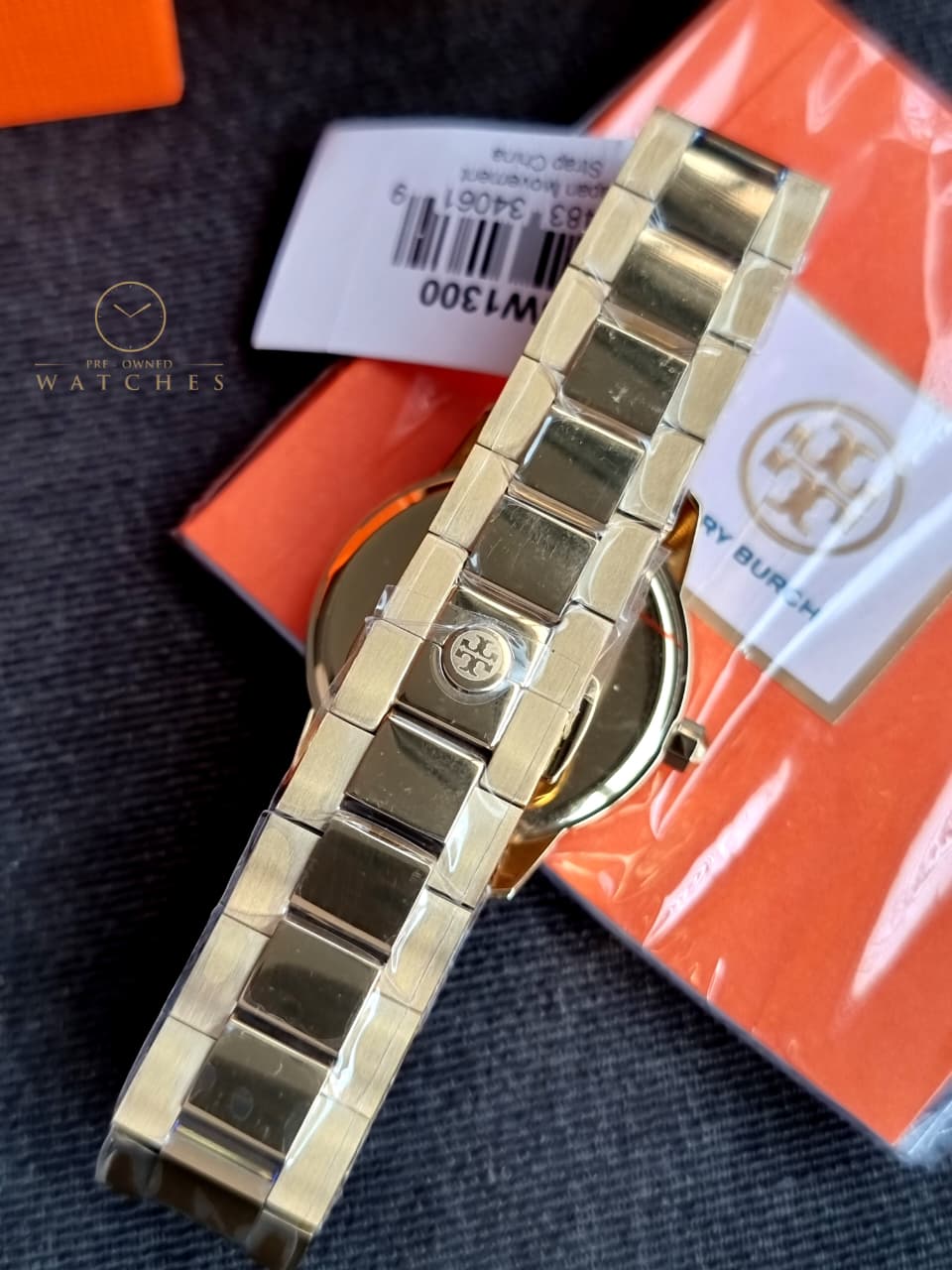 Tory Burch Collins Gold Stainless Steel White Dial Quartz Watch for Ladies - TBW1300