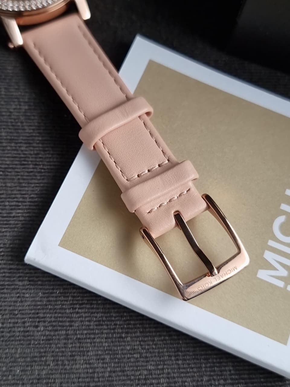 Michael Kors Women's Corey Three-Hand Blush Leather Watch 38mm