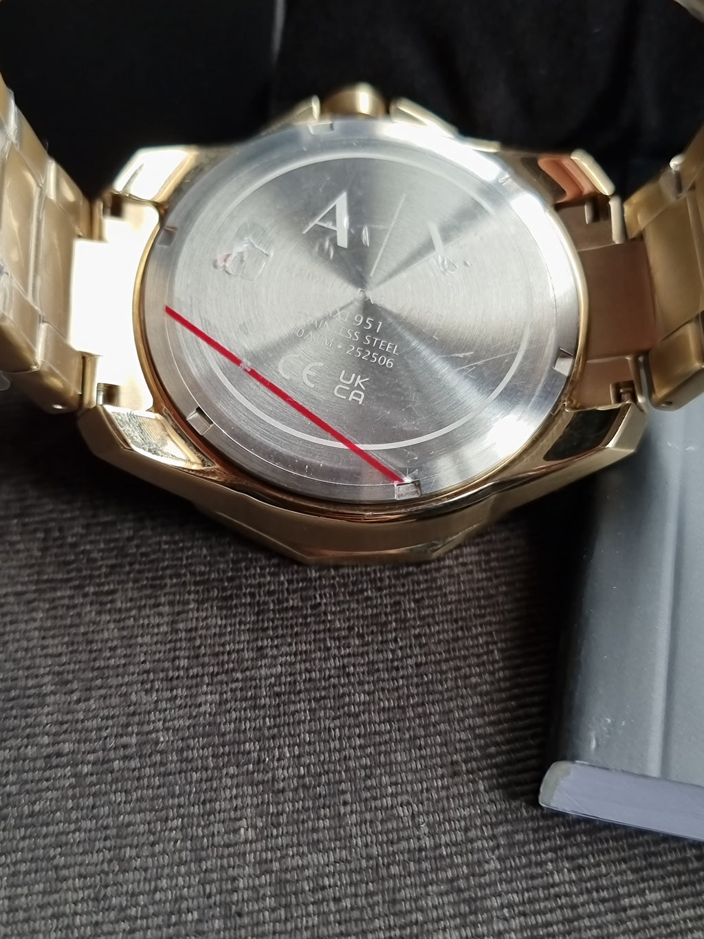 Armani Exchange Three-Hand Date Gold-Tone Stainless Steel Watch AX1951