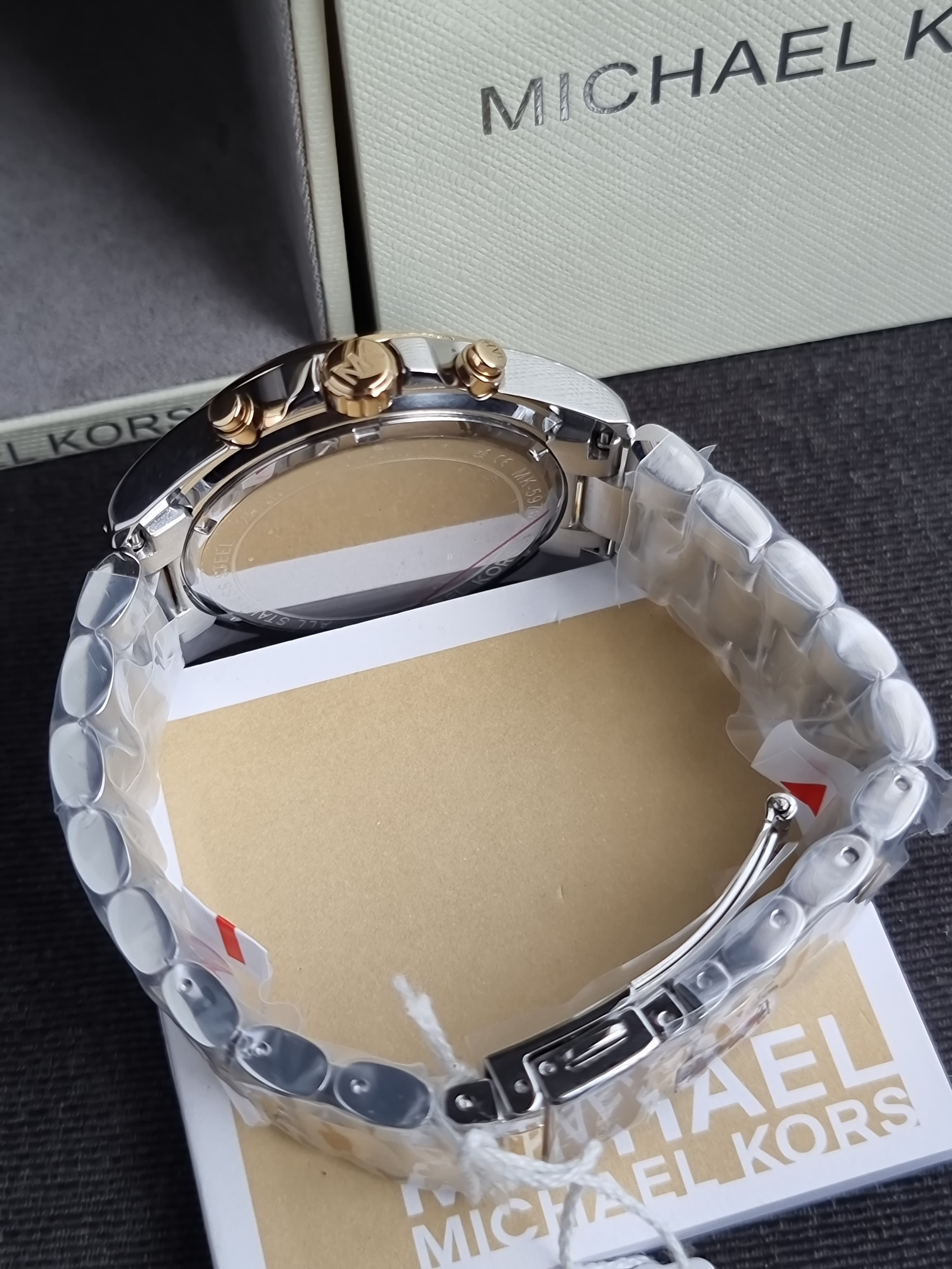 Michael Kors Women’s Chronograph Quartz Stainless Steel Blue Dial 43mm Watch MK5976