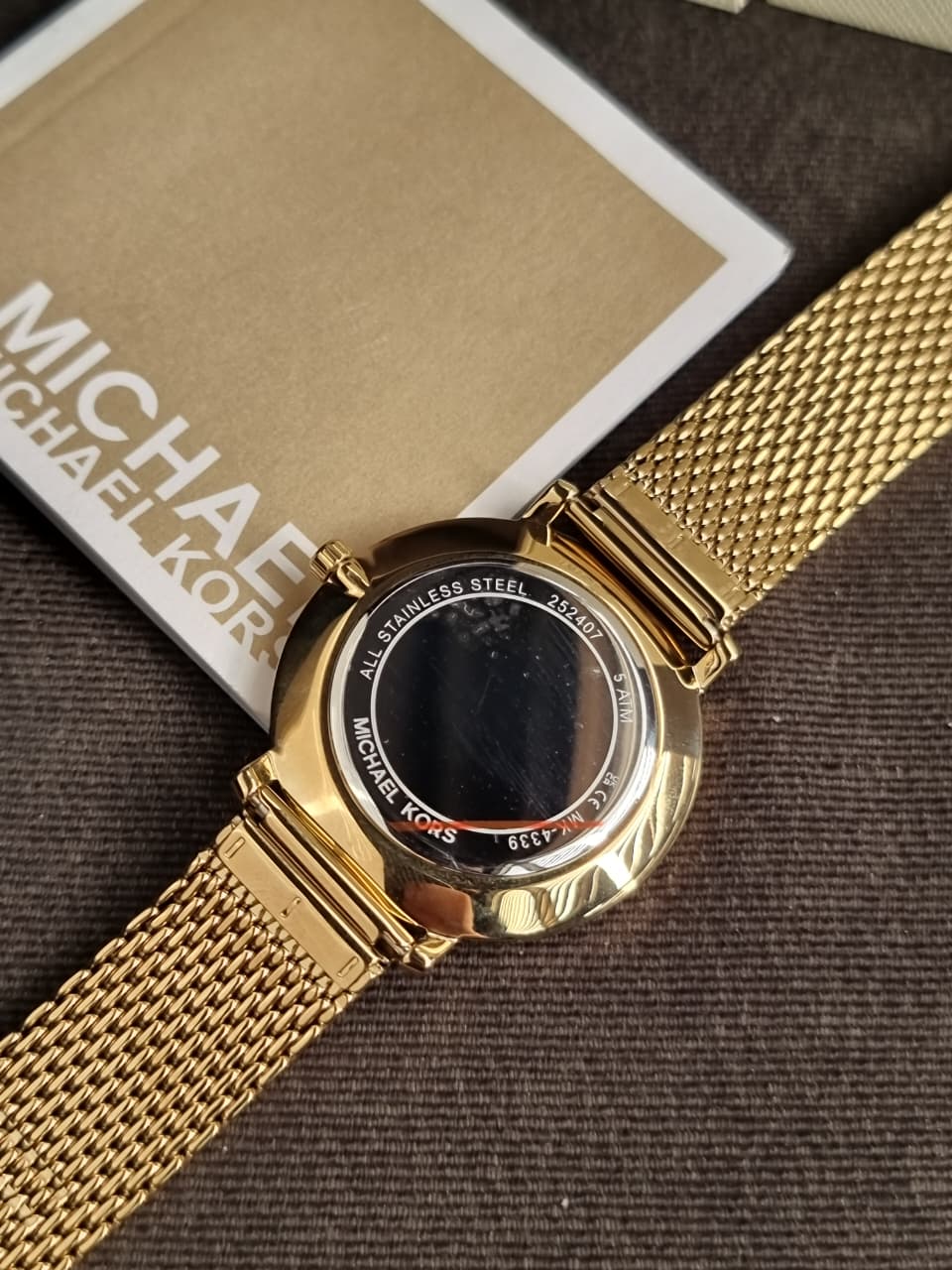 Michael Kors Pyper Gold Mesh Bracelet Gold Dial Quartz Watch for Ladies - MK4339