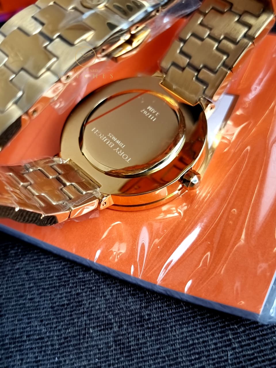 Tory Burch Reva Gold Stainless Steel Mother Of pearl Dial Quartz Watch for Ladies - TBW4025