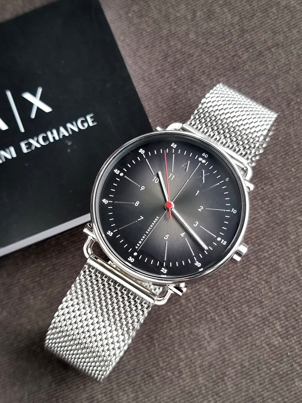 Armani Exchange Men 44mm Analog Stainless Steel Clasp Round Wrist Watch AX2900