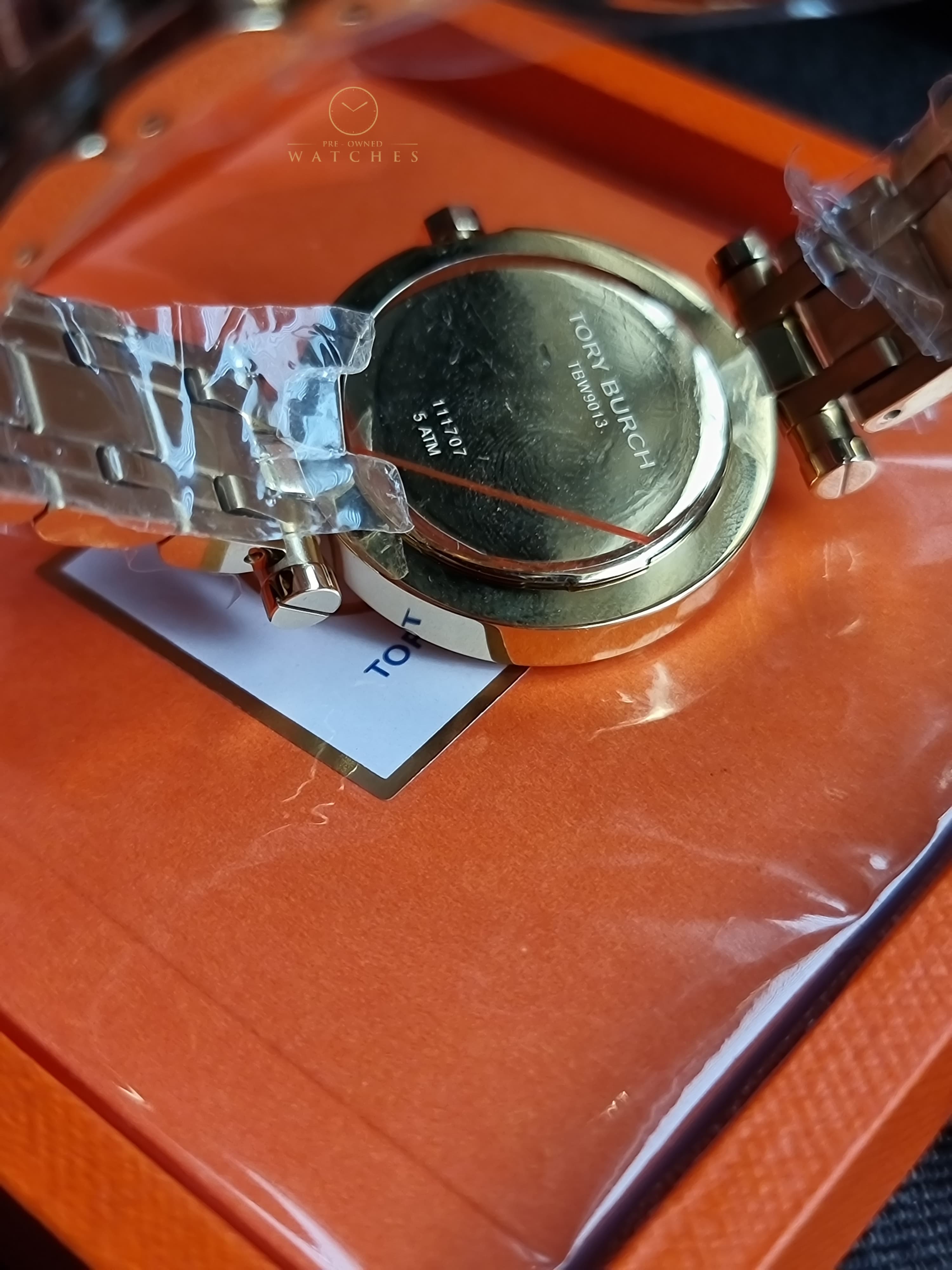 Tory Burch Gold Tone St Steel Ivory Dial Women's Watch TBW9013