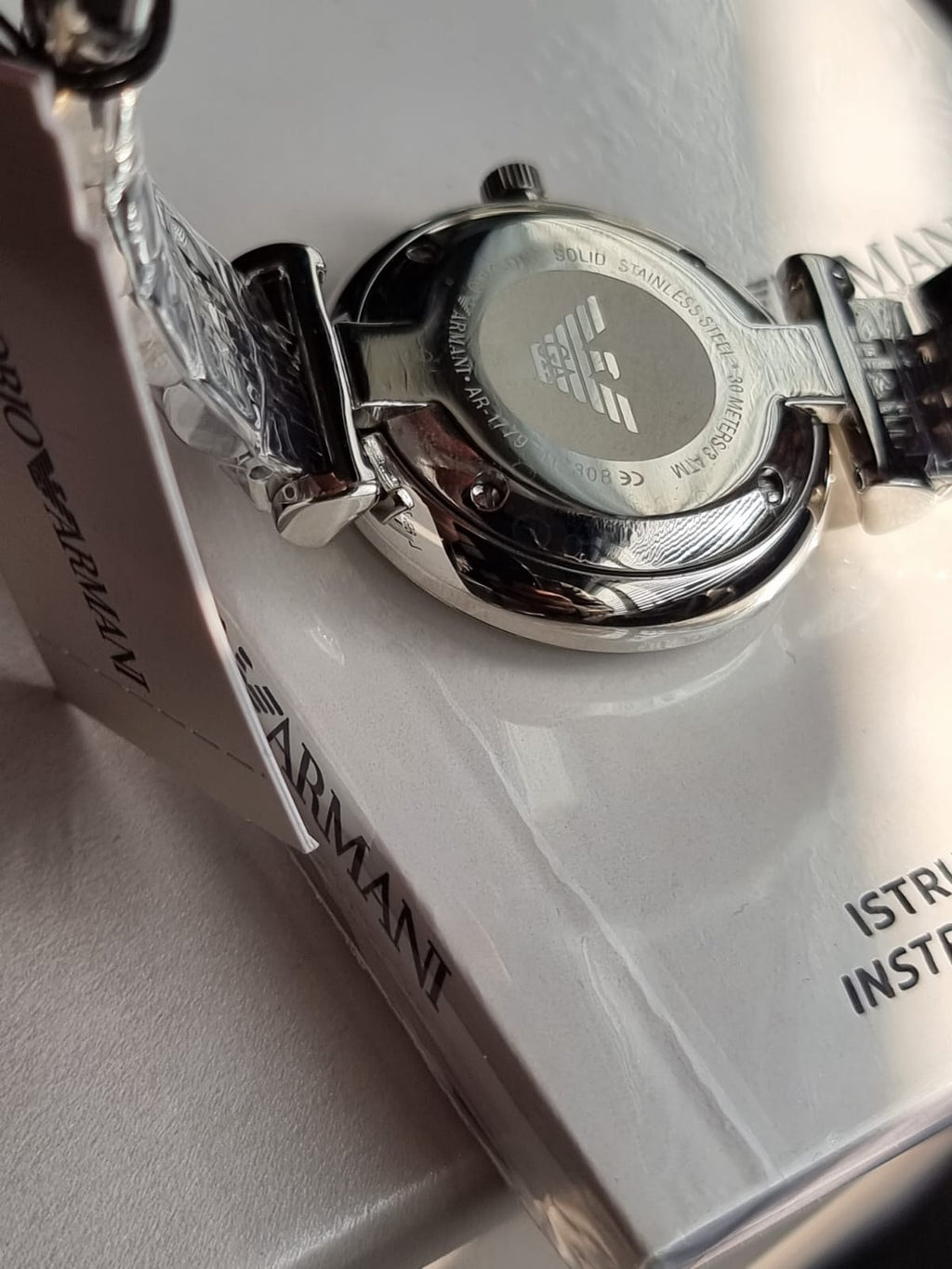 Emporio Armani Women’s Quartz Stainless Steel Pink Dial 32mm Watch AR1779