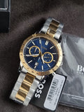 Hugo Boss Two-tone Stainless Steel Blue Dial Chronograph Quartz Watch for Gents - 1514163