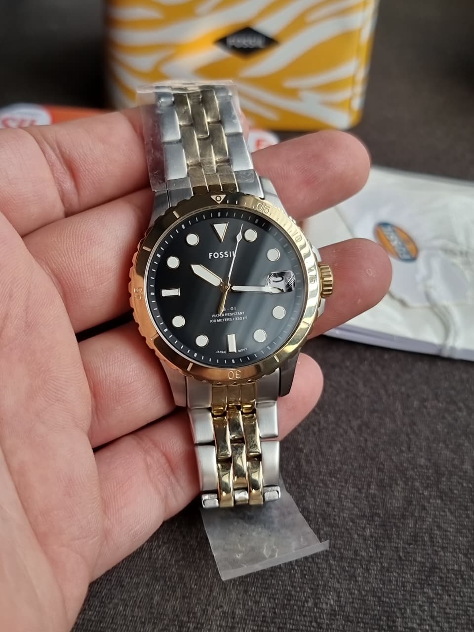 Fossil Women's FB-01 Three-Hand Date 36mm Dial Stainless Steel Watch, ES4745
