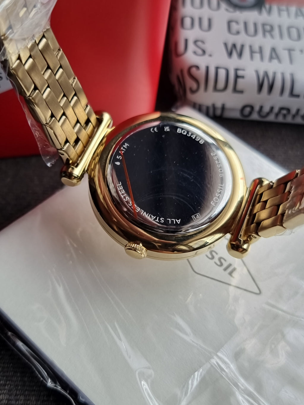 Fossil Women's BQ3498 Tillie Three-hand Gold-tone Stainless Steel Watch