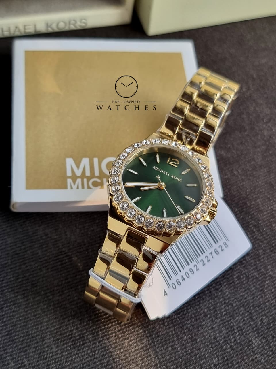 Michael Kors Lennox Three-Hand Gold-Tone Stainless Steel Watch mk7395