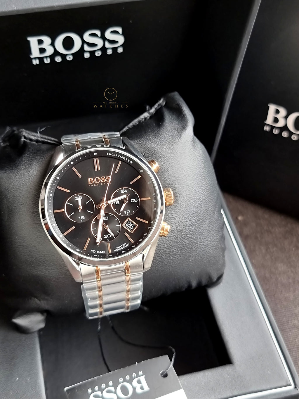 Hugo Boss Champion Chronograph Analog Black Dial Men's Watch -1513819