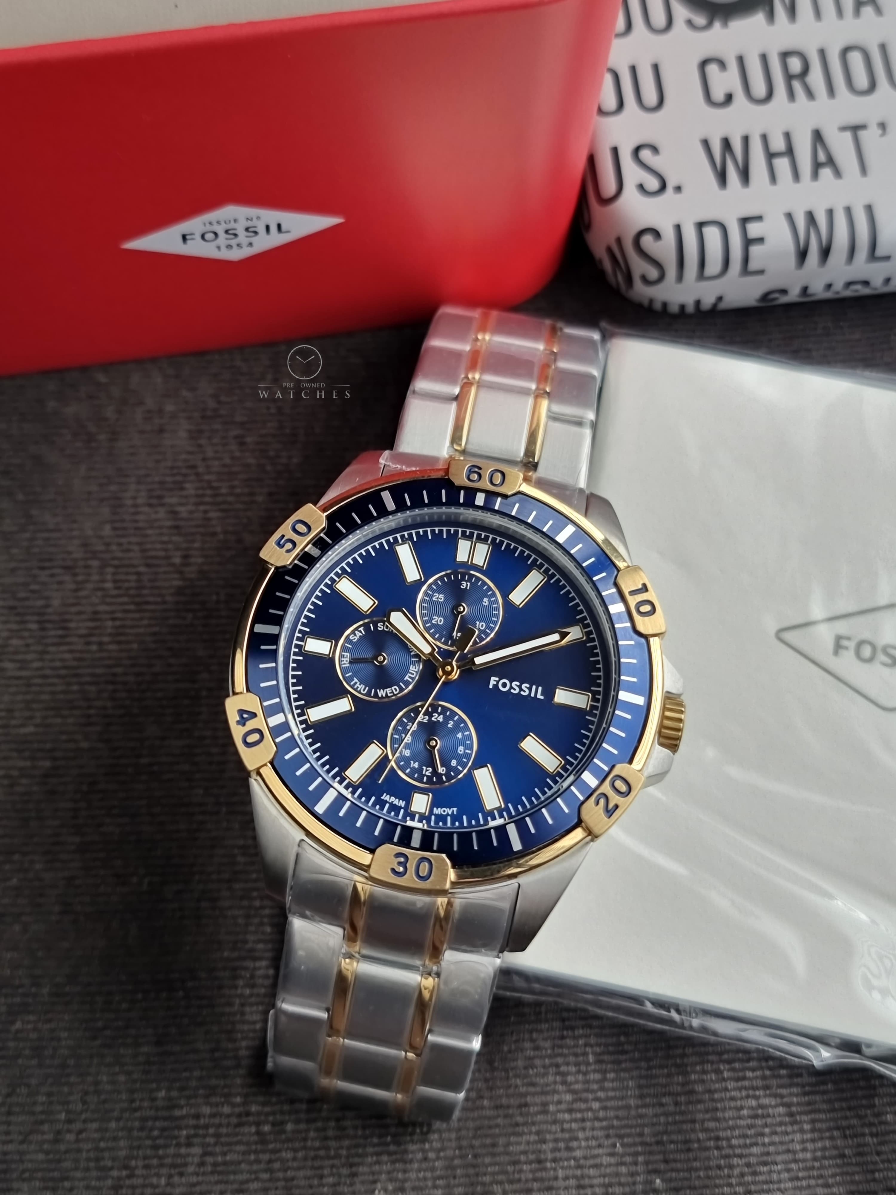 Fossil Men's Garrett Multifunction Two-Tone Stainless Steel Watch FS6146