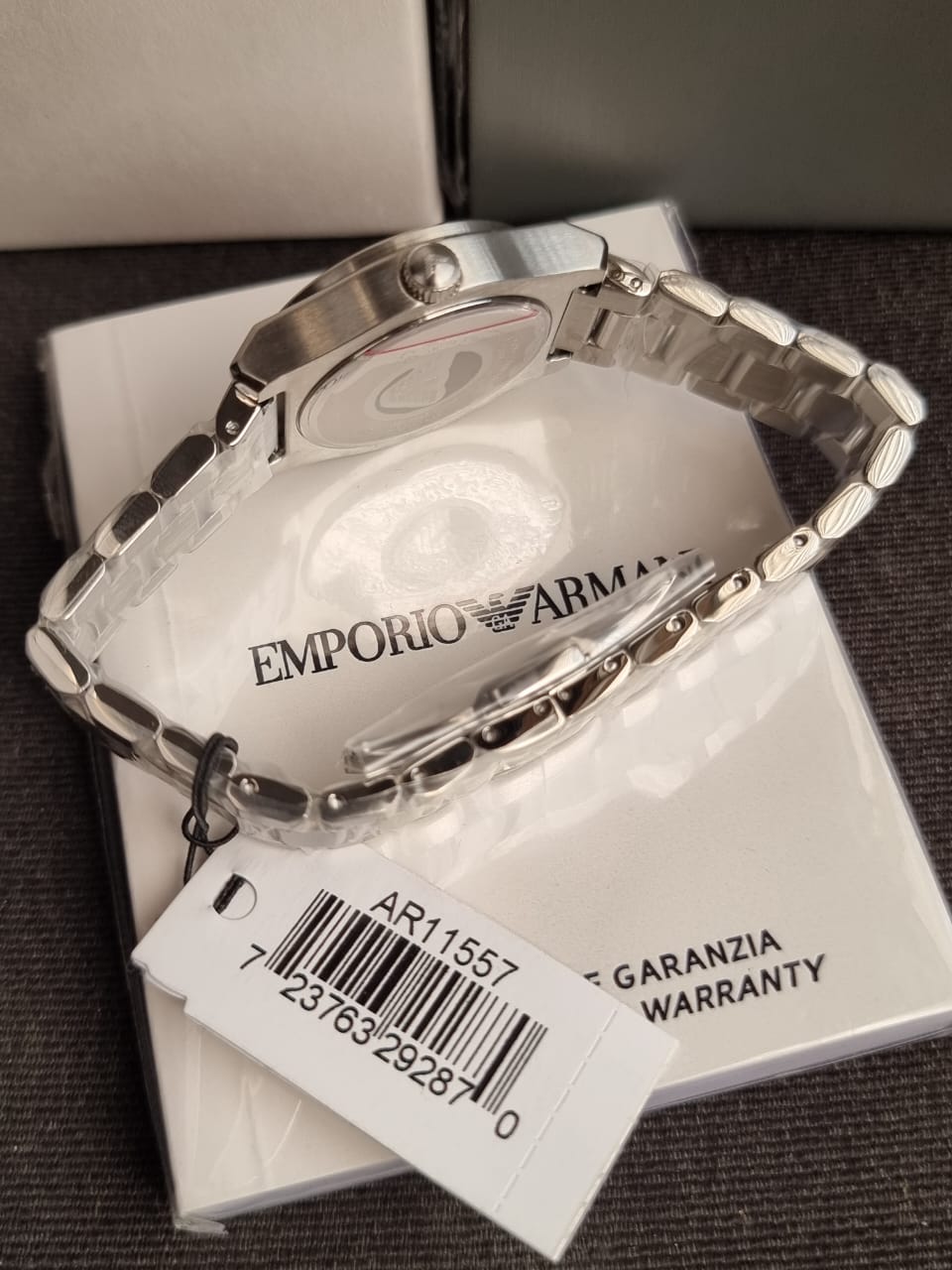 Emporio Armani Women’s Quartz Silver Stainless Steel Mother Of Pearl Dial 32mm Watch AR11557