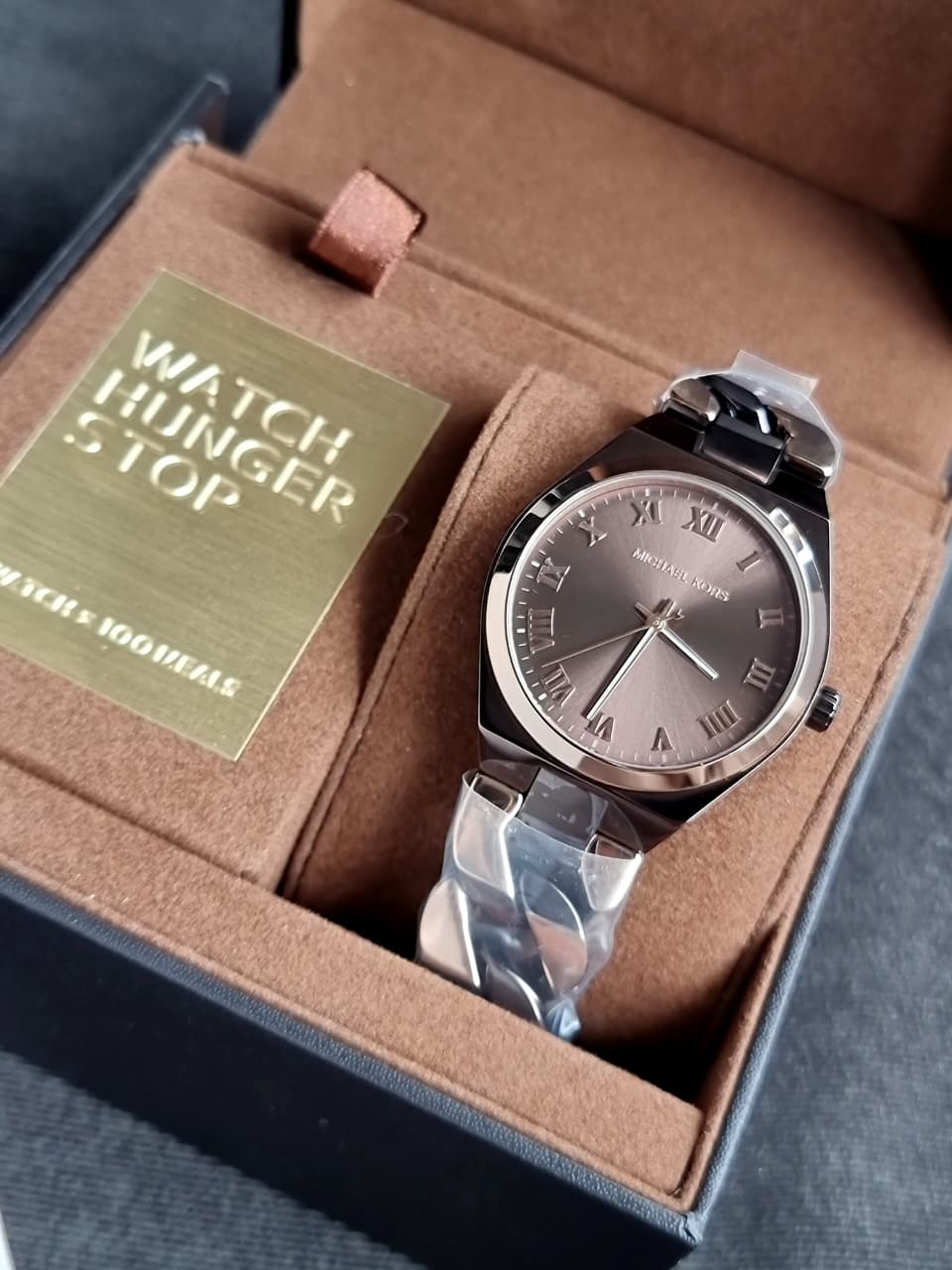 Michael Kors Women’s Quartz Two-tone Stainless Steel Brown Dial 37mm Watch MK7501