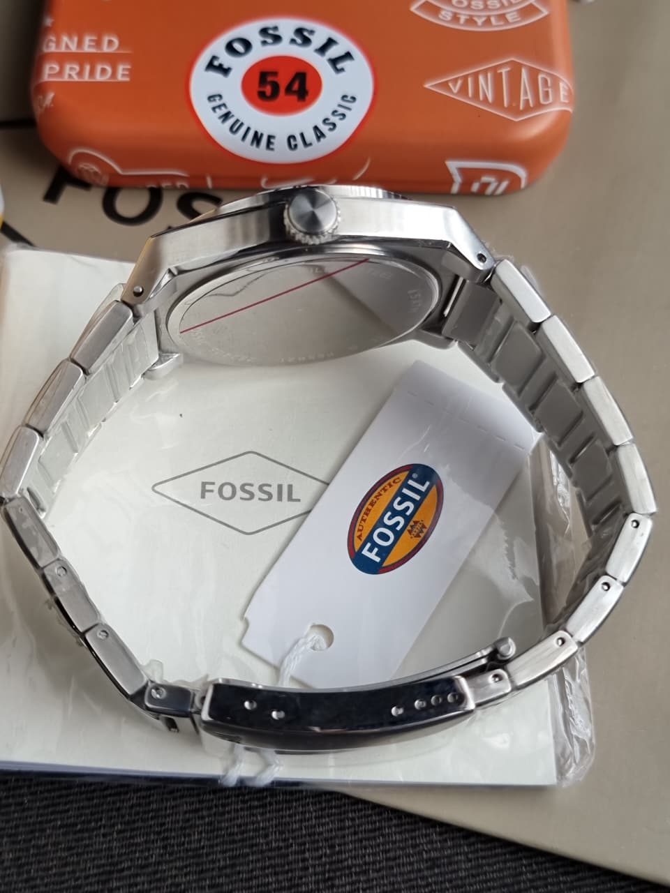 Fossil Everett Three-Hand 42mm Date Stainless Steel Watch - FS5821