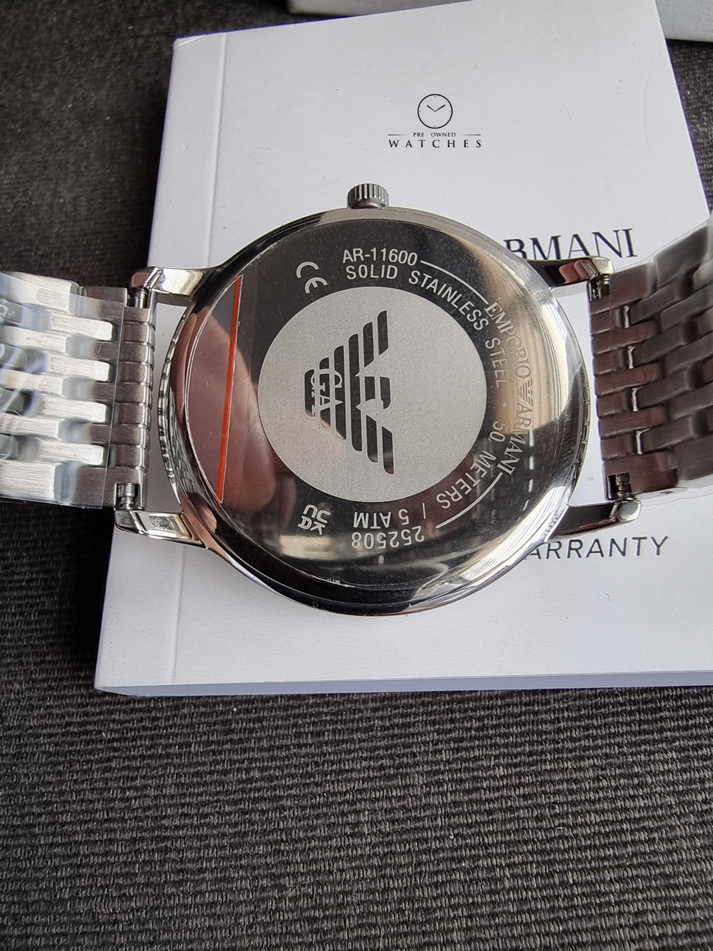 Emporio Armani Silver 42mm Watch AR11600