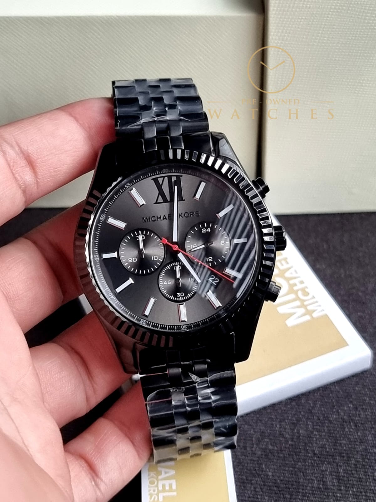 Michael Kors Men’s Quartz Stainless Steel Black 45mm Watch MK8320
