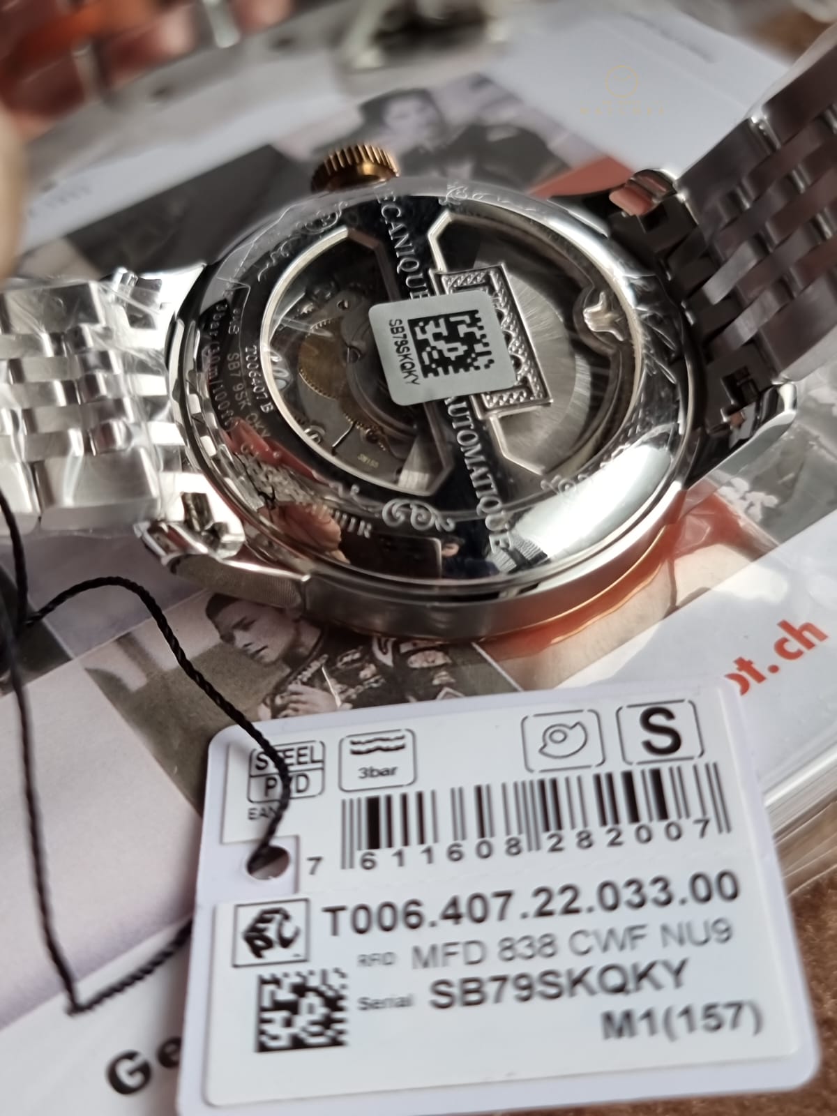 Tissot T-Classic Automatic Silver 39.3mm Dial Men's Watch
T006.407.22.033.00