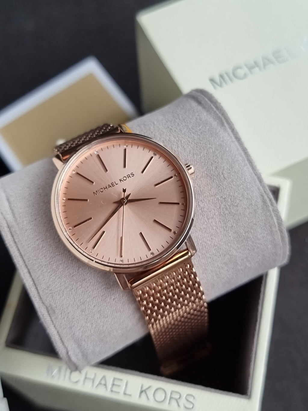 Michael Kors Pyper Three-Hand Rose Gold-Tone Stainless Steel 38mm Women's Watch-MK4340