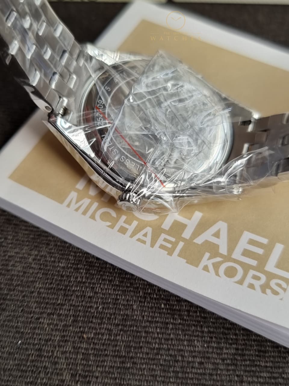 Michael Kors Harlowe Three-Hand Mother of Pearl White Dial Tri Tone Watch for Women - MK4846