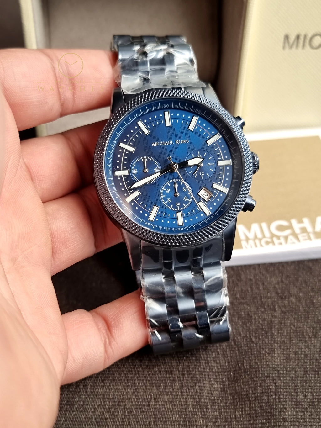Michael Kors Hutton Blue 44mm Watch MKO1165
