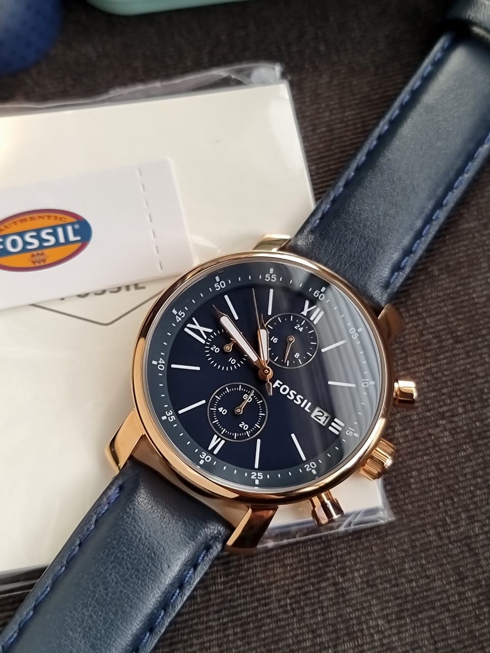 Fossil Rhett Analog Blue Dial Men's Watch-BQ1704