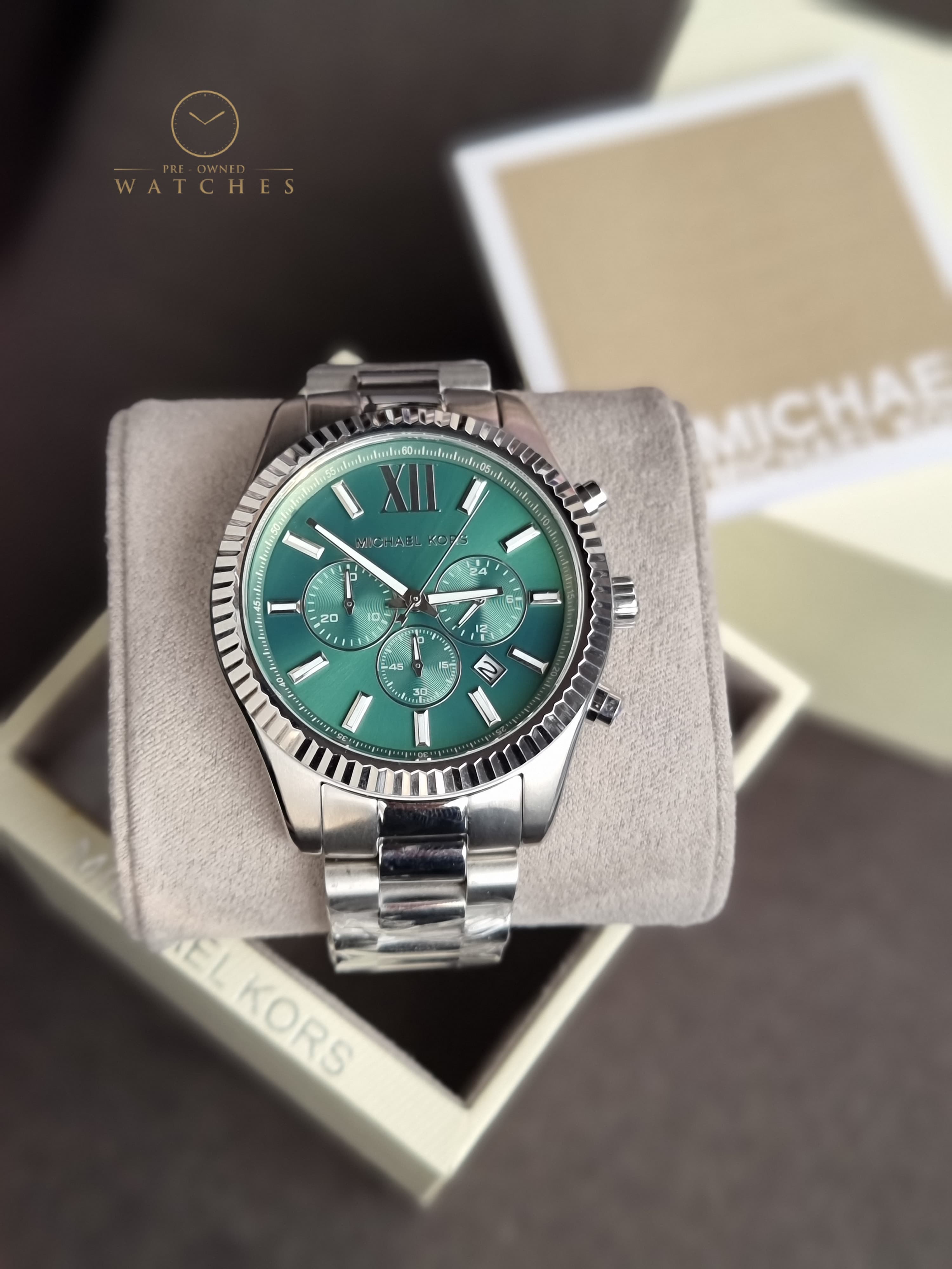 Michael Kors Lexington Chronograph Quartz Green Dial Men's Watch
 MK9152