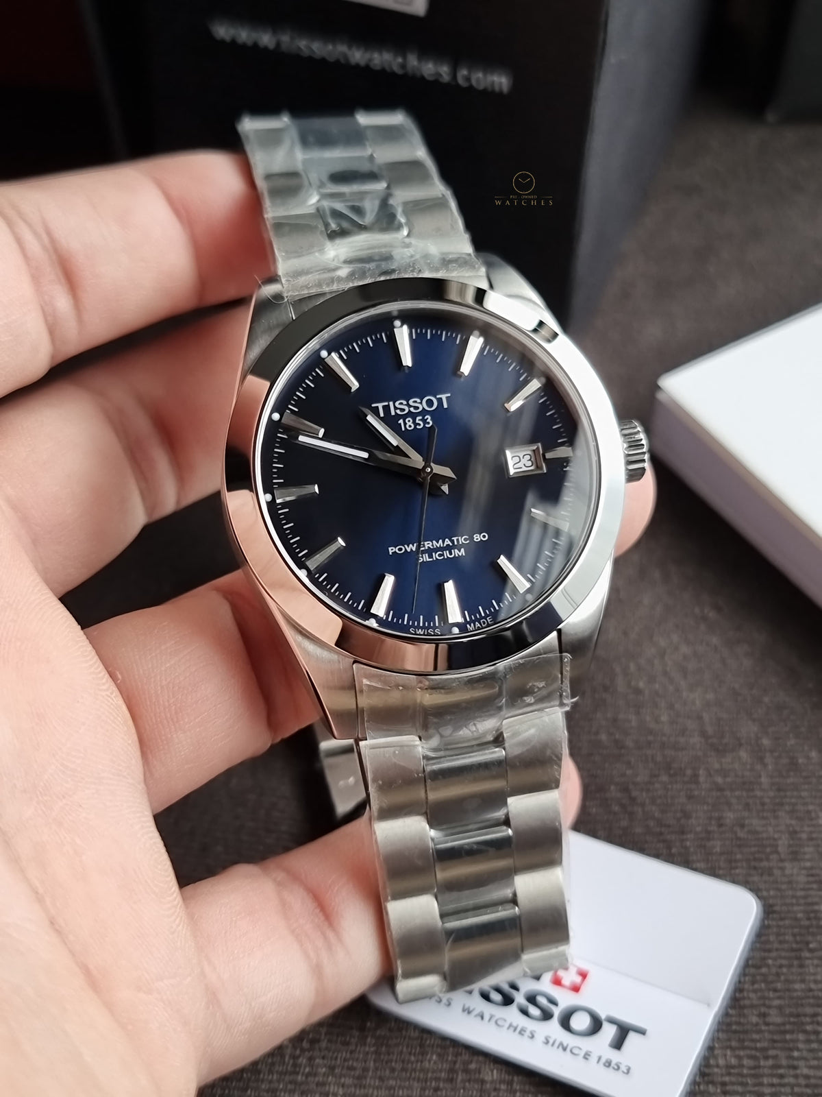 TISSOT Gentleman Powermatic 80 Automatic Blue Dial Men's Watch
 T127.407.11.041.00
