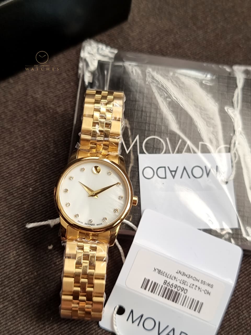 Movado Women’s Quartz Swiss Made Stainless Steel Mother of pearl Dial 28mm Watch 0606998