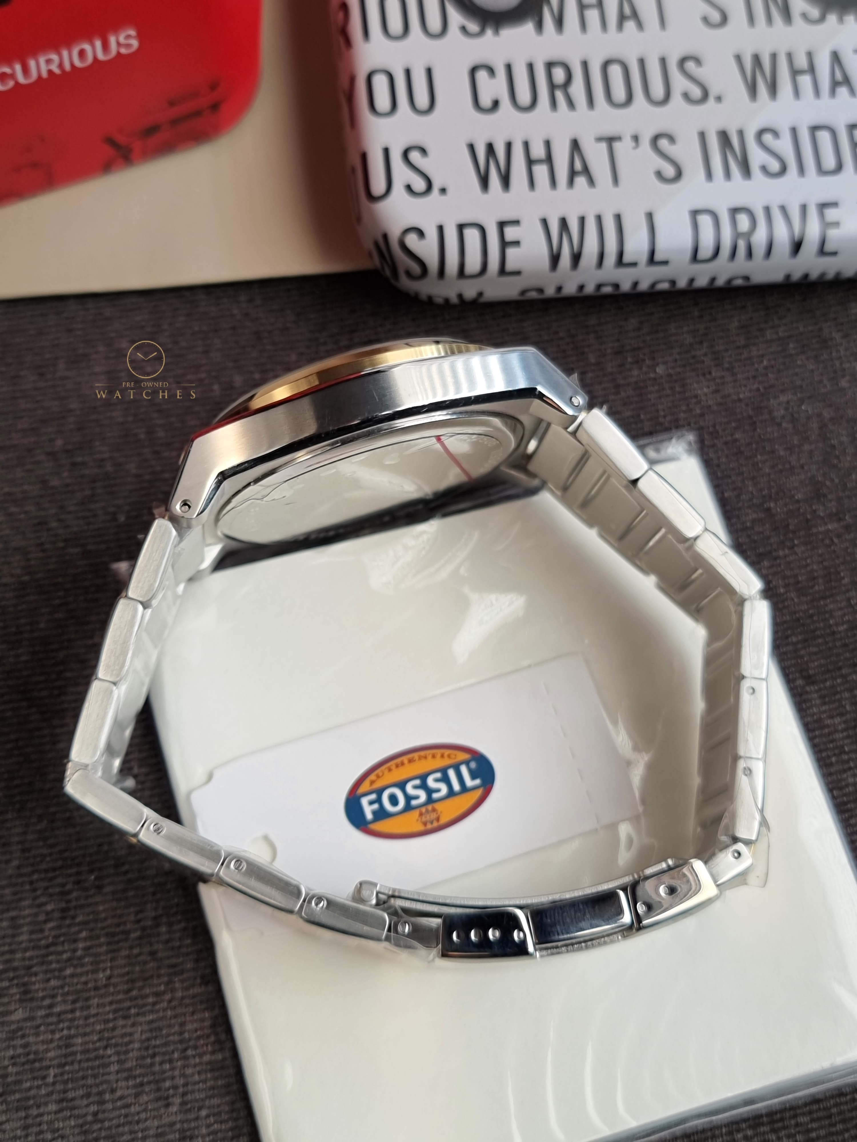 FOSSIL Men's Everett Chronograph Two-Tone Stainless Steel FS6106 44mm Watch