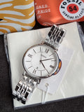 Fossil Jacqueline Silver Stainless Steel White Dial Quartz Watch for Ladies - ES3433