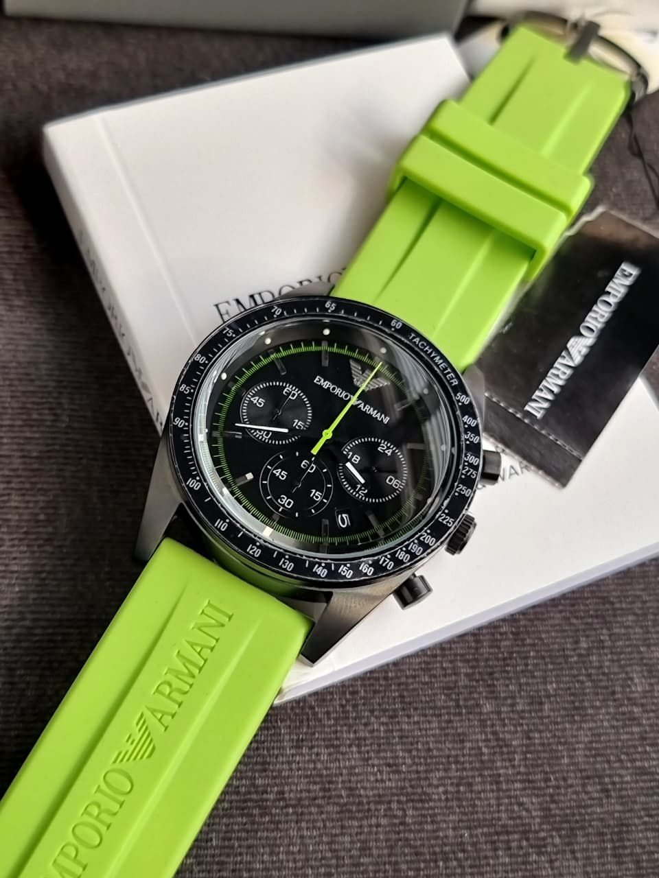 Emporio Armani Chronograph Black Dial Men's Watch - AR6114