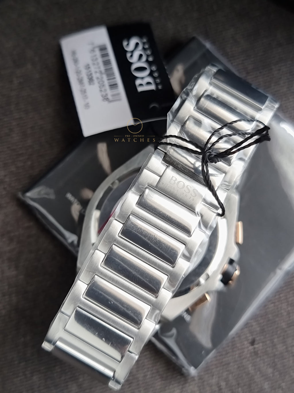 HUGO BOSS Supernova Silver Stainless Steel Grey Dial Chronograph Quartz Watch for Gents - 1513362