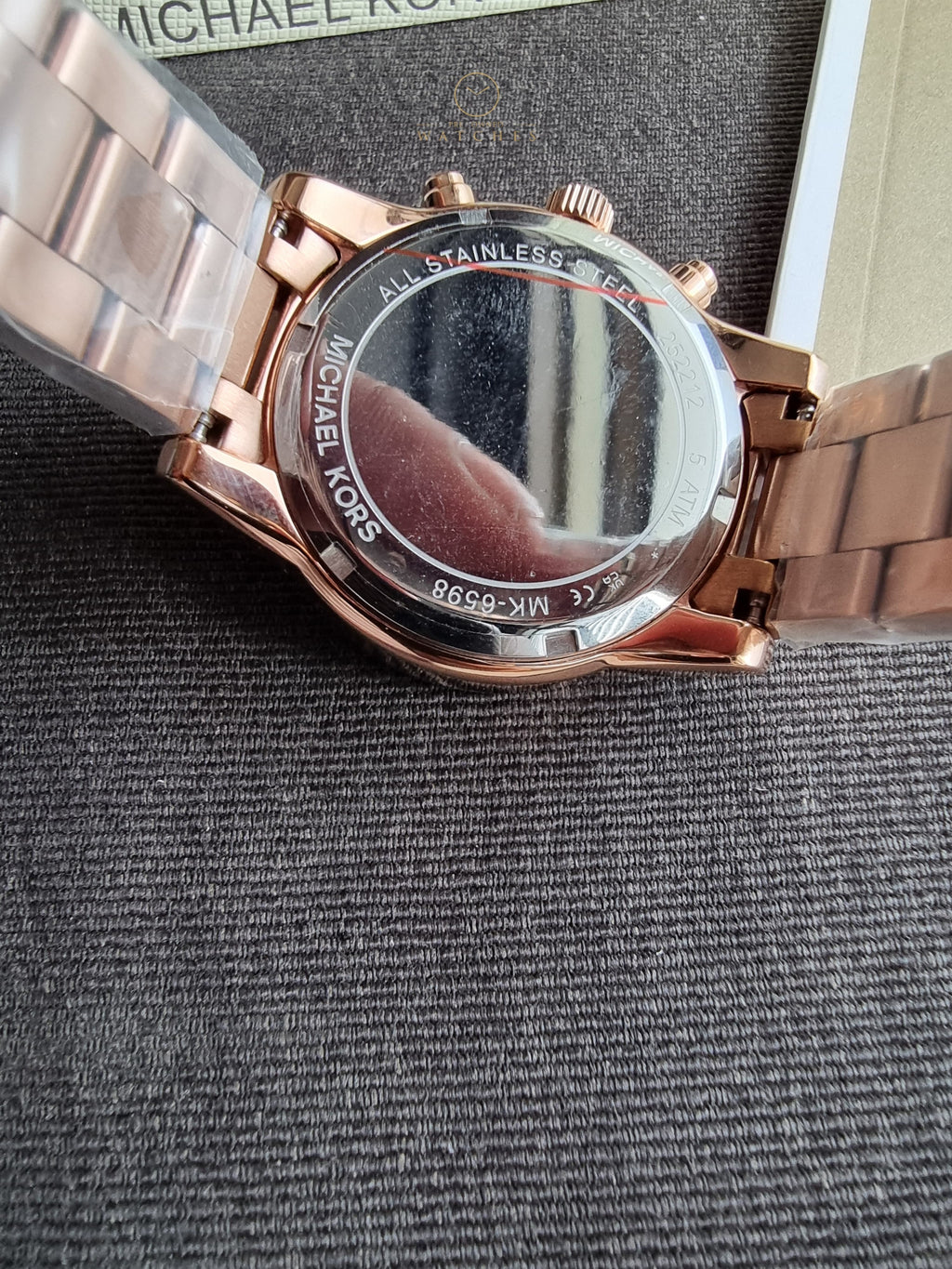 Michael Kors Ritz Rose Gold Stainless Steel Rose Gold 37mm Dial Chronograph Quartz Watch for Ladies - MK6598