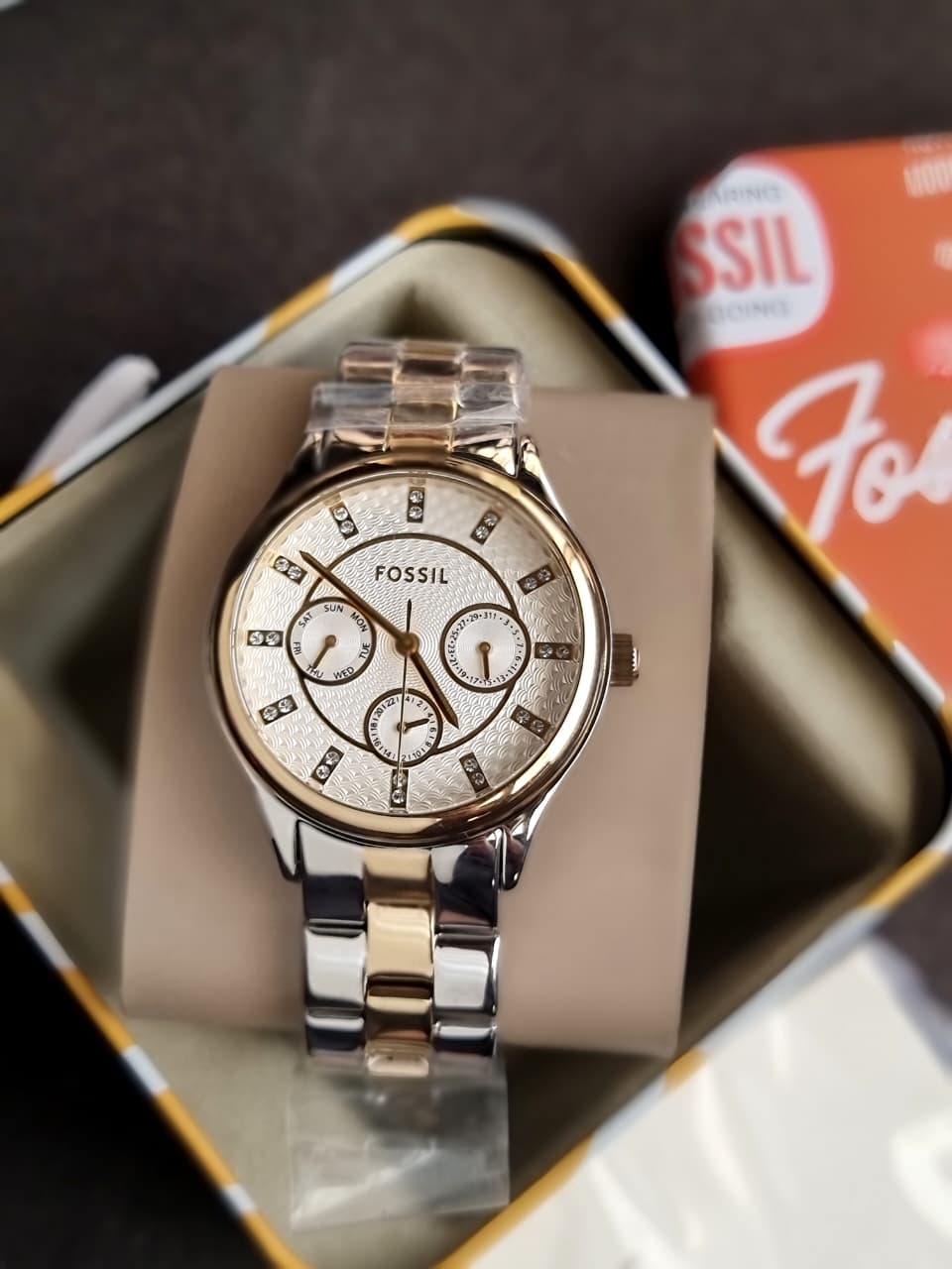 Fossil Modern Sophisticate Multifunction Two-Tone Stainless Steel 36mm Watch BQ1564