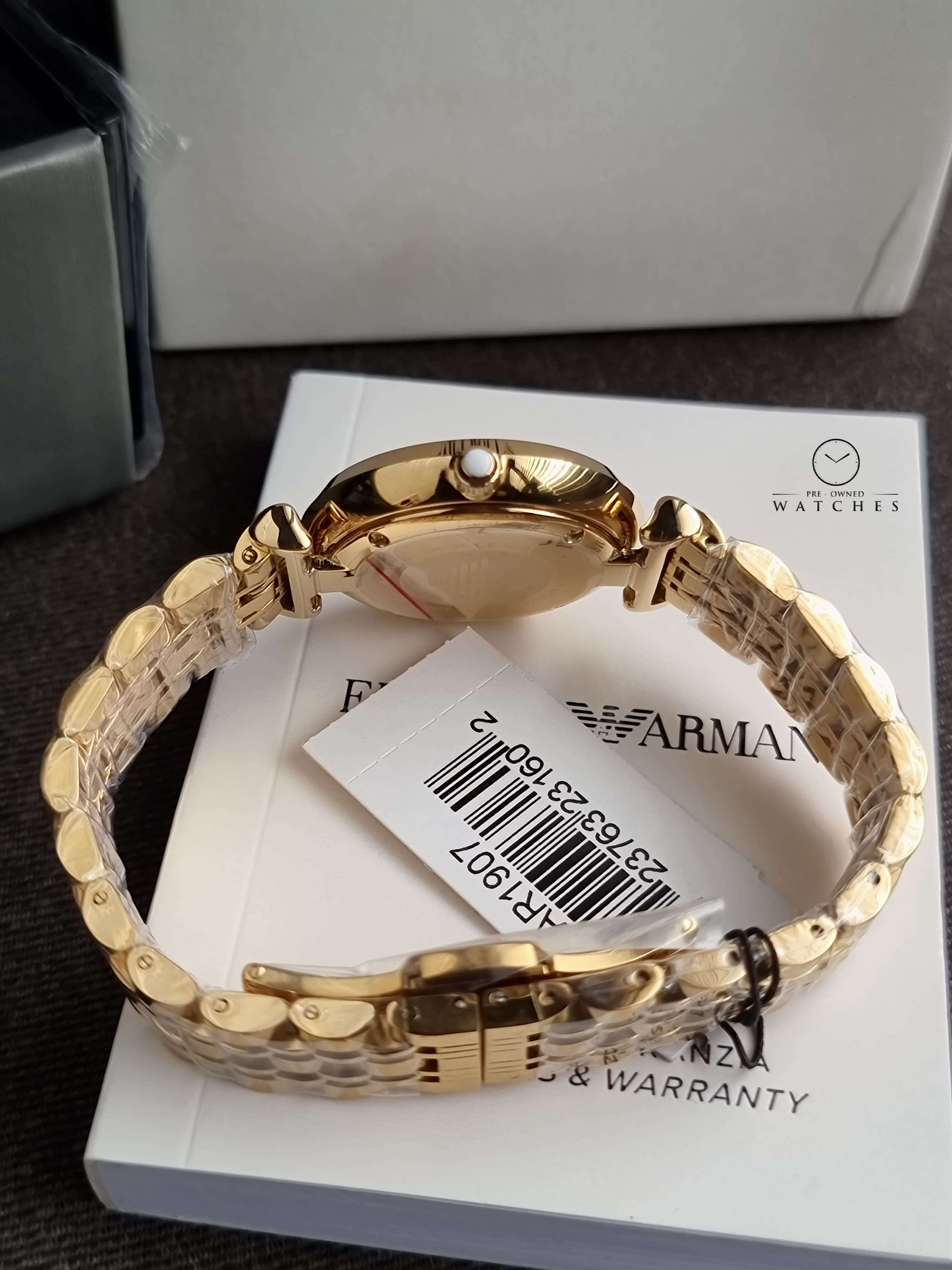 Emporio Armani Women’s Analog Stainless Steel Mother of Pearl Dial 32mm Watch AR1907