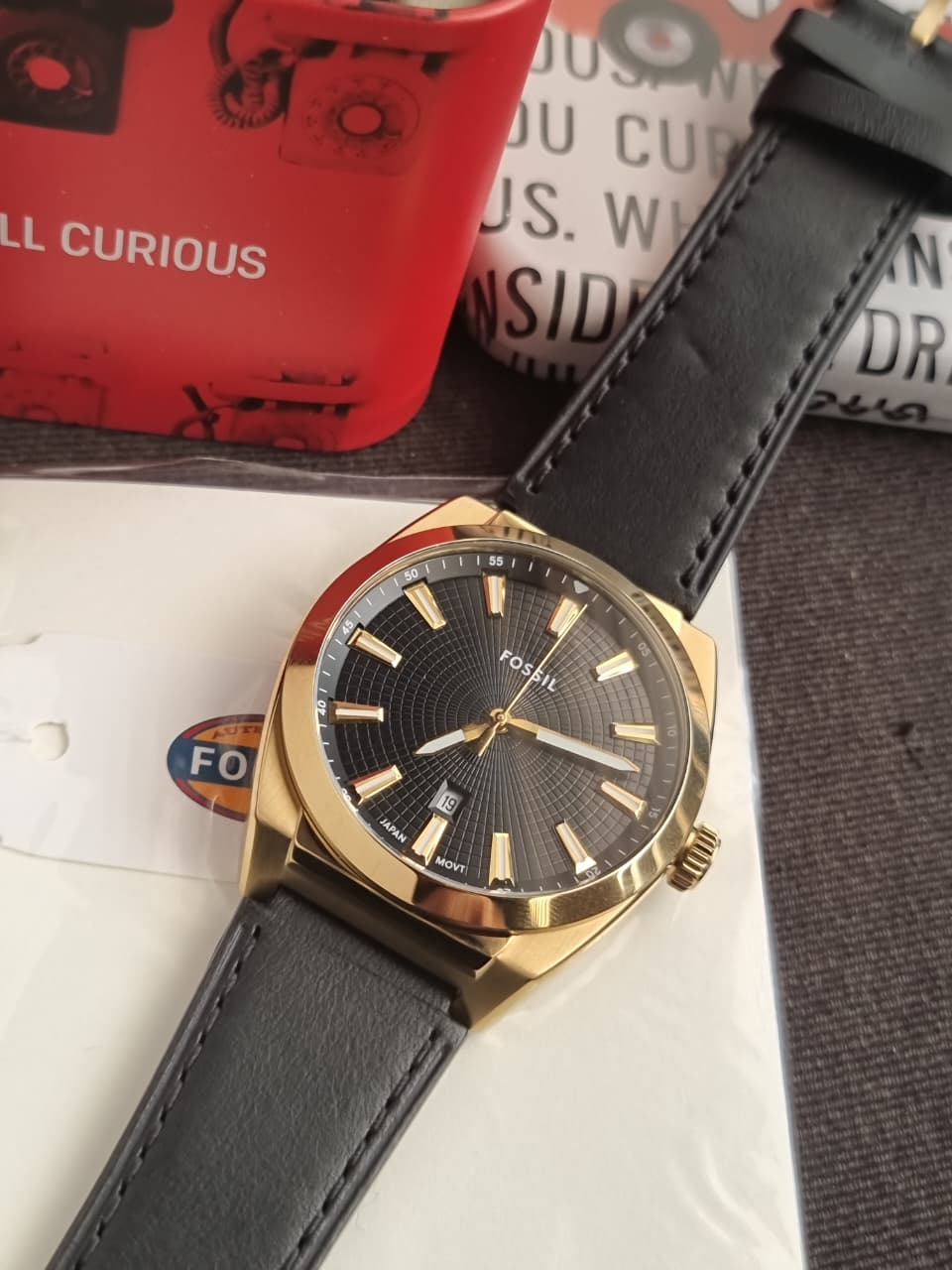 Fossil Men's Everett Analog Quartz Leather Watch Fs6089