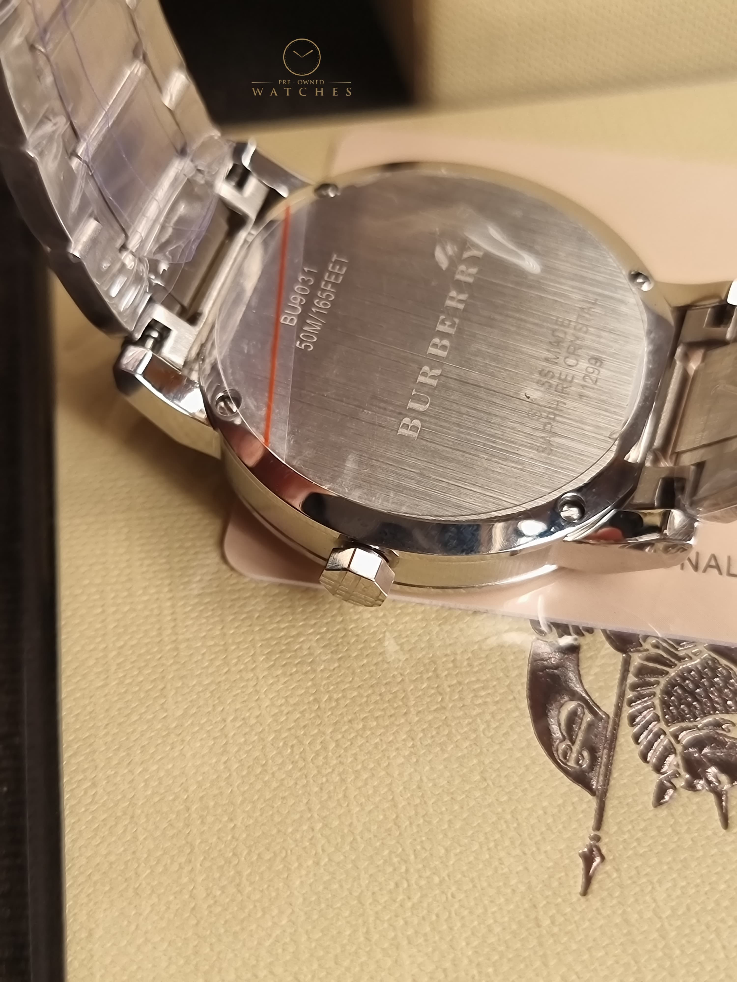 Burberry The City Silver Stainless Steel Blue Dial Quartz Watch for Gents - BU9031