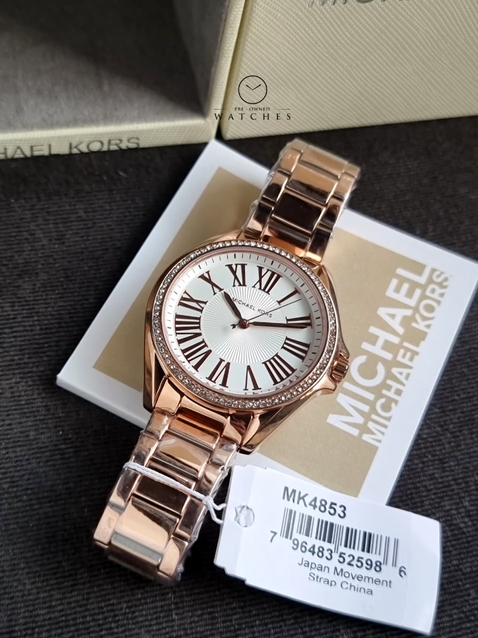 Michael Kors Kacie Women Quartz White Dial Analog Stainless Steel Watch MK4853