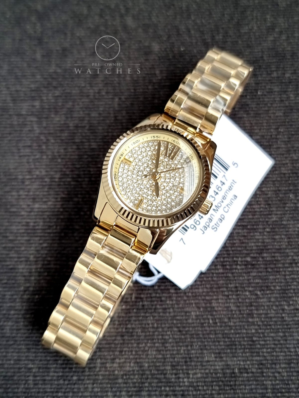 Michael Kors Women’s Quartz Gold Stainless Steel Crystal Pave Dial 26mm Watch MK3691