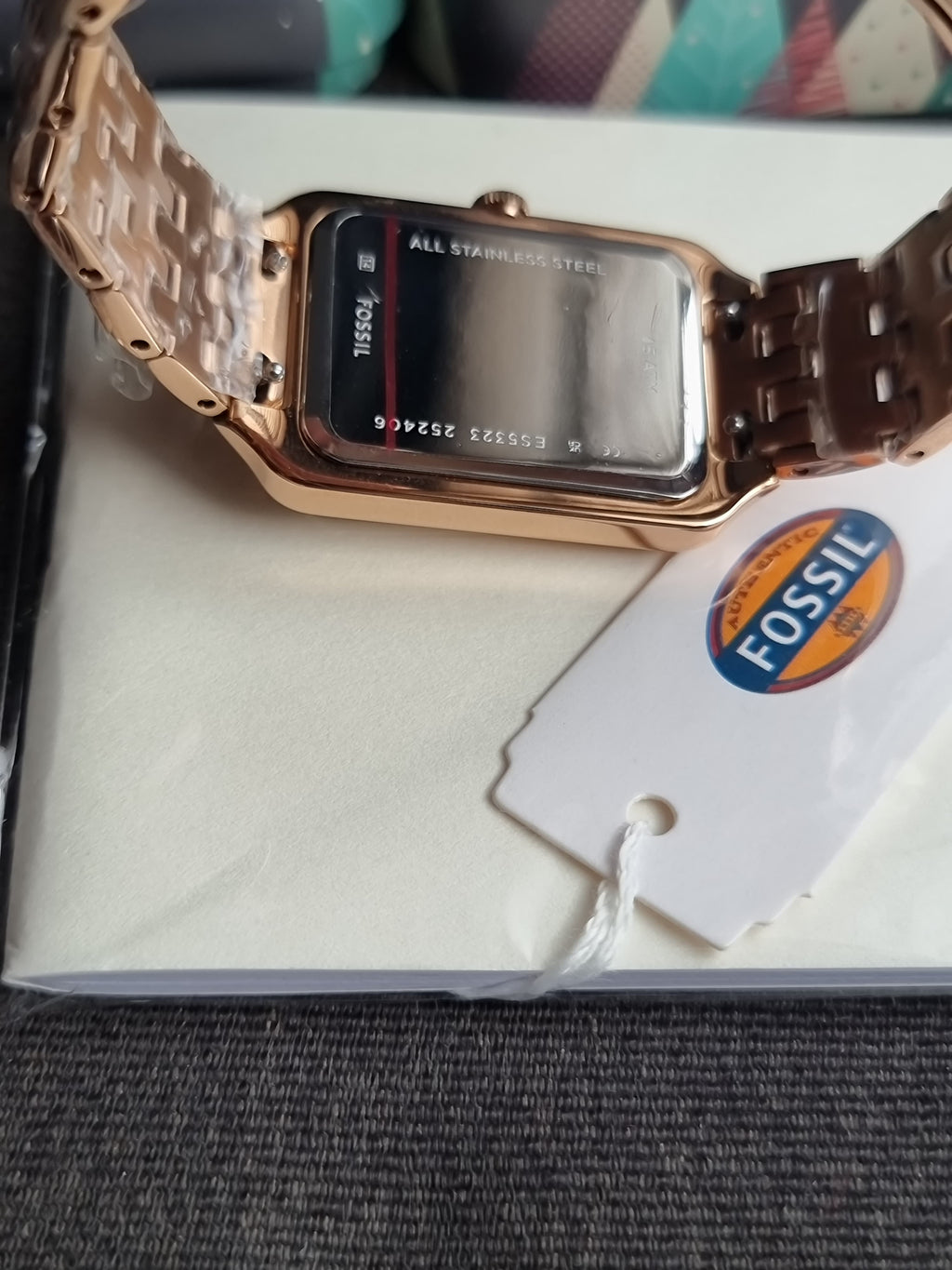Fossil Raquel Three-Hand Date Rose Gold-Tone Stainless Steel Watch ES5323