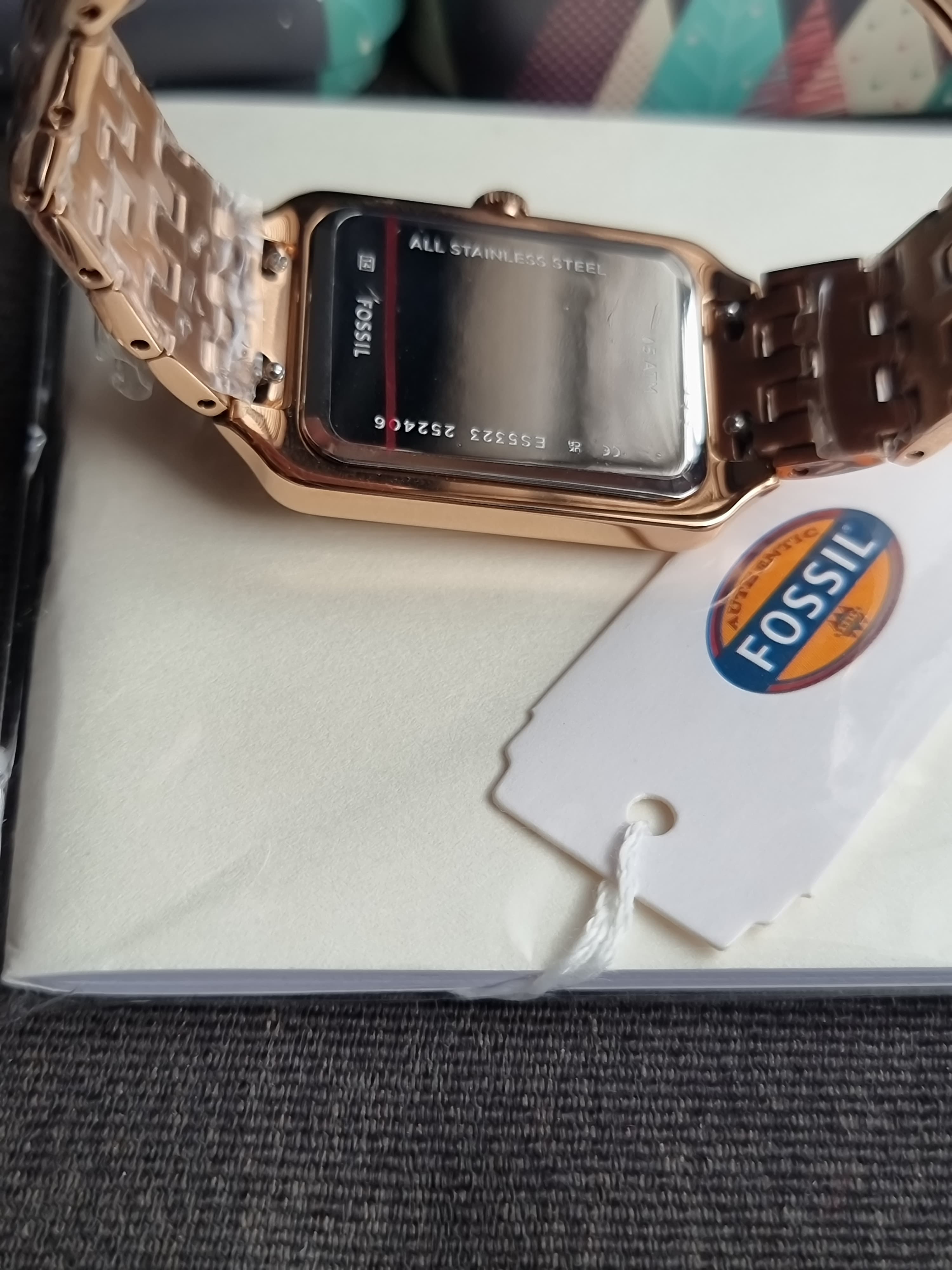 Fossil Raquel Three-Hand Date Rose Gold-Tone Stainless Steel Watch ES5323