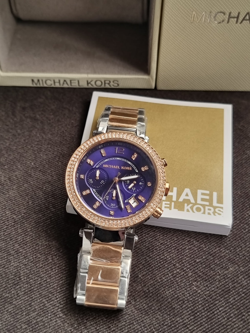 Michael Kors Women’s Analog Stainless Steel Blue Dial 39mm Watch MK6141