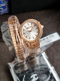 Just Cavalli Signature Snake Womens Stainless Steel Rose Gold Color Watch - JC1L301M0045