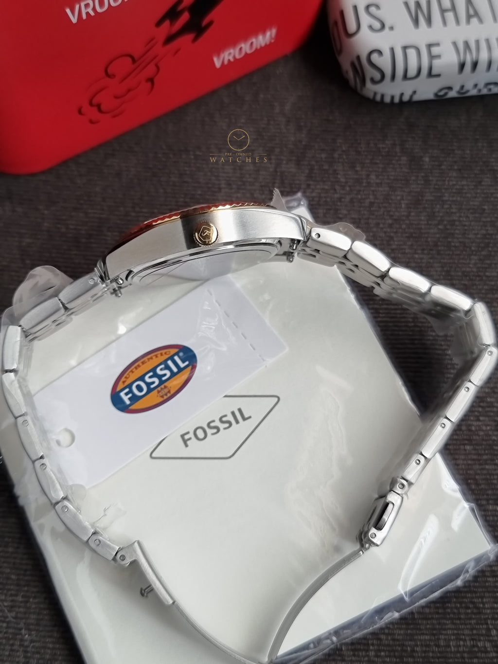 Fossil Scarlette Three-Hand Date Two-Tone Green Dial Ladies Watch ES5388