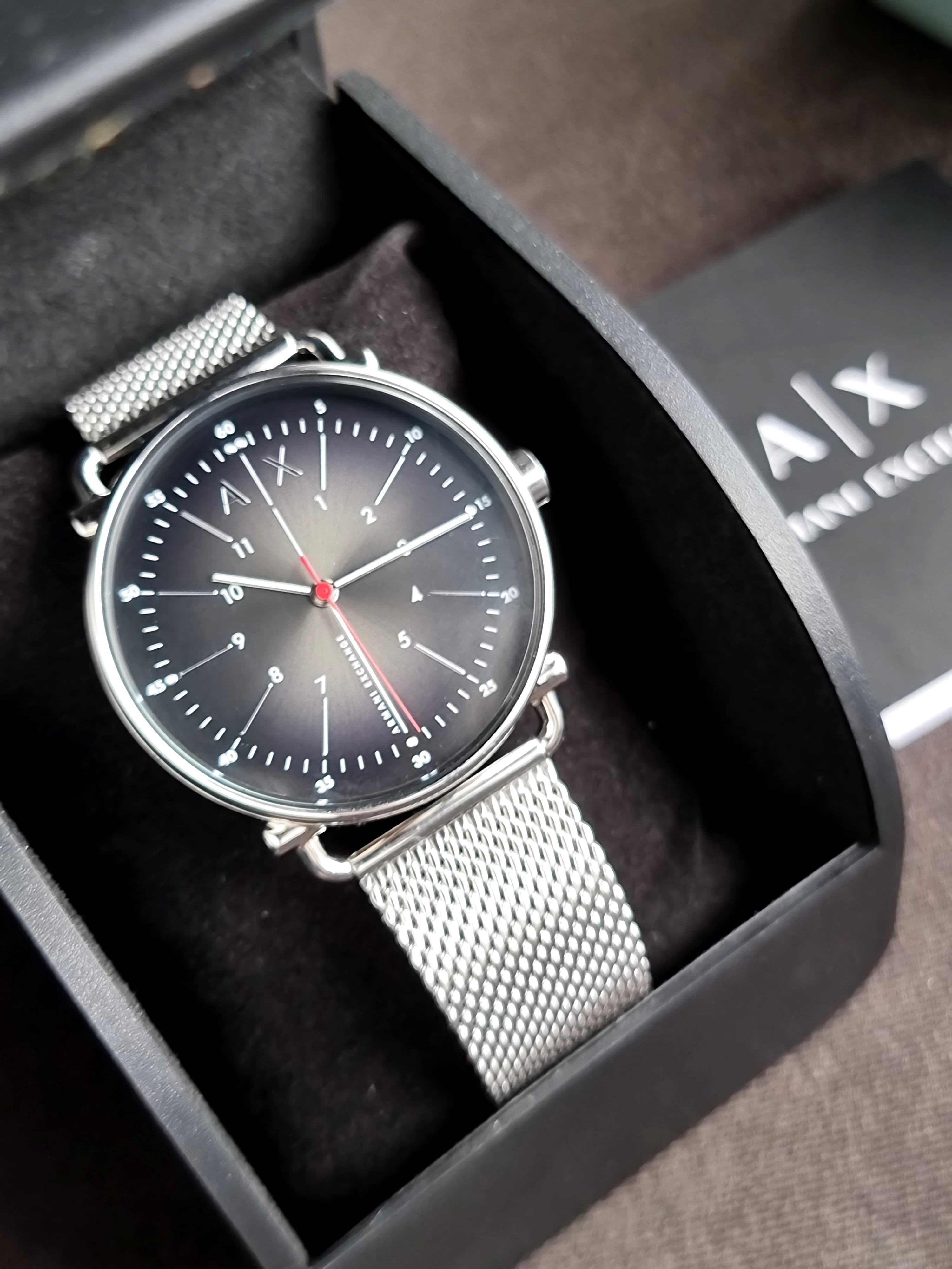 Armani Exchange Men 44mm Analog Stainless Steel Clasp Round Wrist Watch AX2900