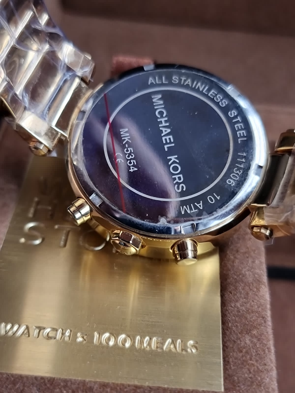 Michael Kors Parker Gold Stainless Steel Dial Chronograph Quartz Watch for Ladies - MK5354