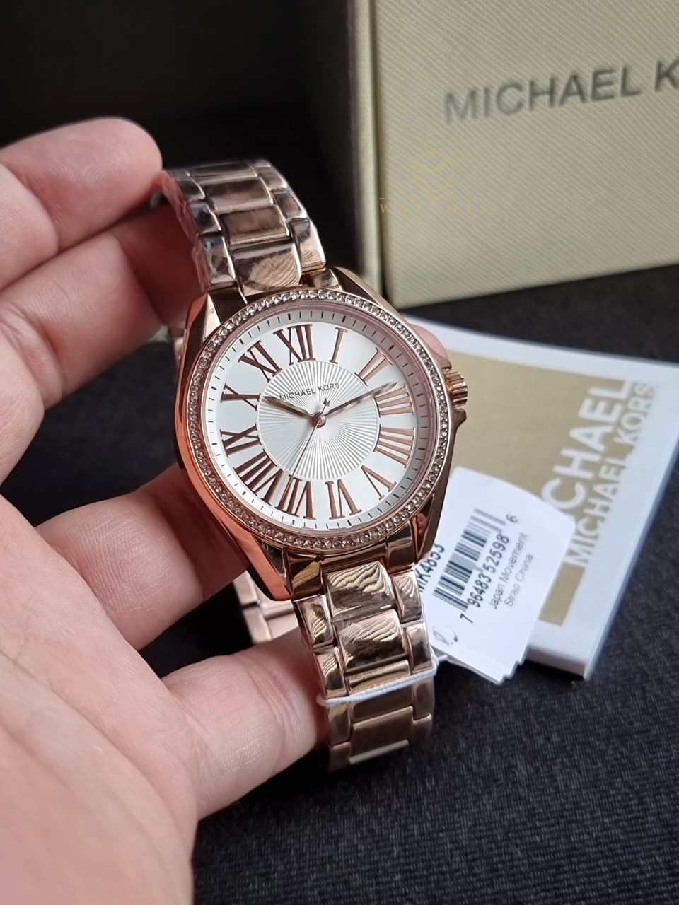 Michael Kors Kacie Women Quartz White Dial Analog Stainless Steel Watch MK4853