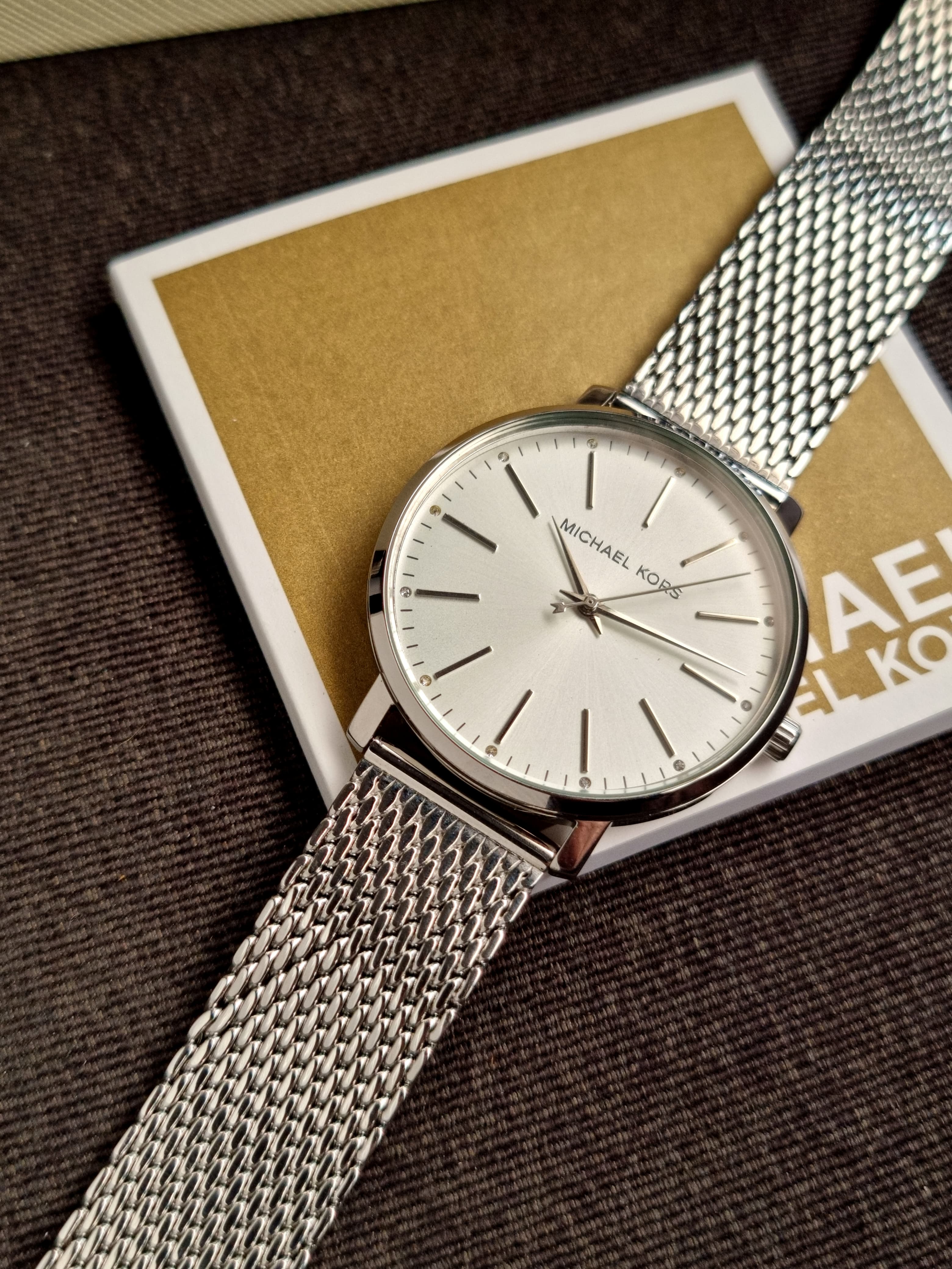 Michael Kors Women’s Quartz Stainless Steel Silver Dial 38mm Watch MK4338