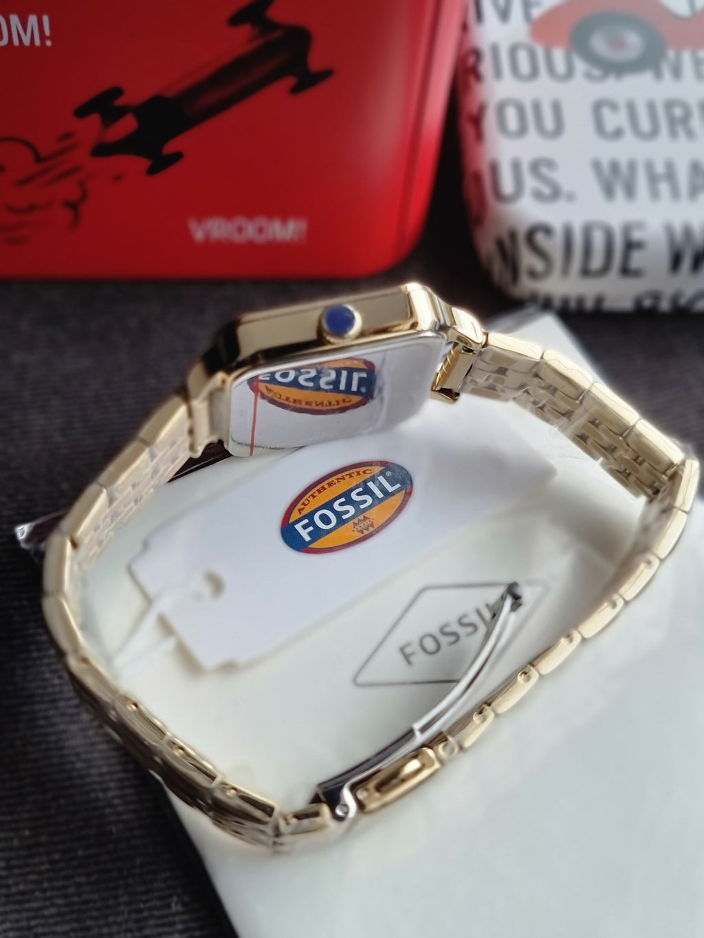 Fossil Women’s Quartz Gold Stainless Steel White Dial 28mm Watch BQ3979