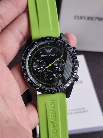 Emporio Armani Chronograph Black Dial Men's Watch - AR6114